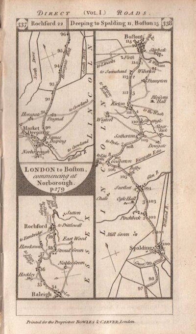 Road from London to Boston commencing at Norborough