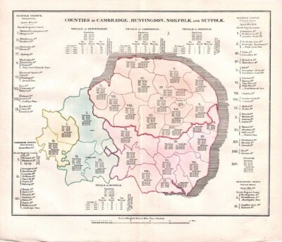 Parish Register Abstract 1831 - Counties of Cambridge, Huntingdon, Norfolk and Suffolk.