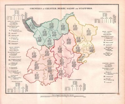 Parish Register Abstract 1831 - Counties of Chester, Derby, Salop and Stafford.