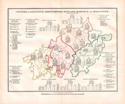 Parish Register Abstract 1831 - Counties of Leicester, Northampton, Rutland, Warwick and Worcester.