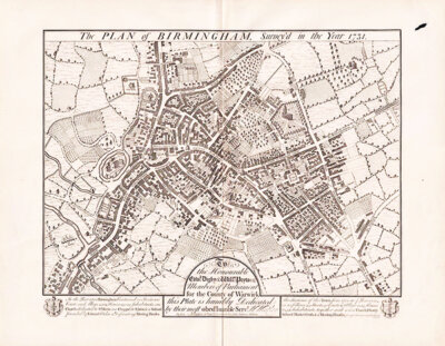 The Plan of Birmingham surveyed in the year 1731
