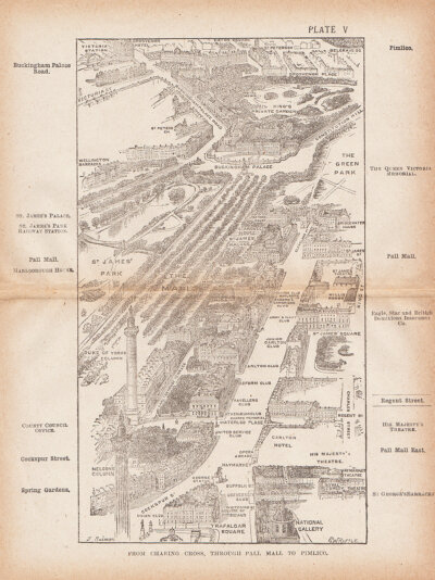 From Charing Cross through Pall Mall to Pimlico