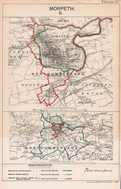Robert Owen Jones  -  Town Plan Morpeth  B