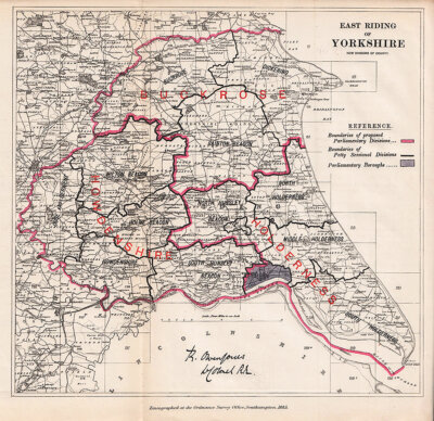 East Riding of Yorkshire  New Divisions of County  - 