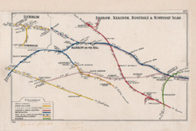 Pre Grouping railway junction around Harrow Neasden Northolt & Northolt Road