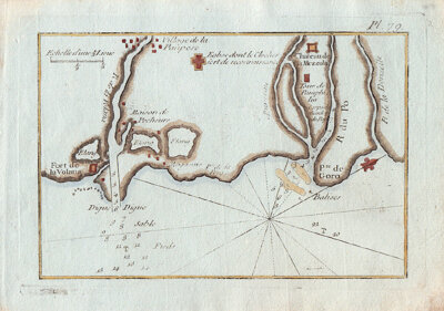 Chart of Volana & Po riversItaly 