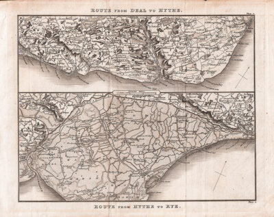 Route from Deal to Hythe and Hythe to Rye