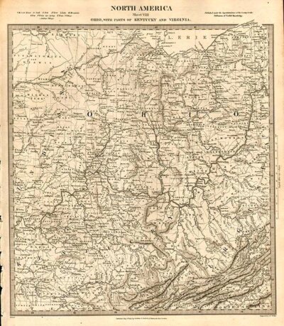 North America Sheet VIII  Ohio with parts of Kentucky and Virginia