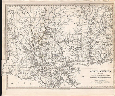 North America Sheet XIII Parts of Louisiana Arkansas Misissippi Alabama and Florida  -  SDUK