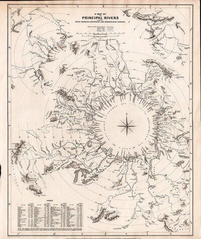 A Map of the Principal Rivers shewing their Courses Countriesand Comparative Lengths