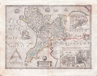 Mona Insula alias Anglesey and Caernarvonshire - Christopher Saxton and Philip Lea.