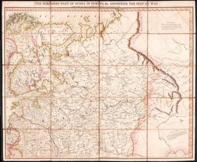 The Northern Part of Russia in Europe &c Exhibiting the Seat of War - Laurie & Whittle  