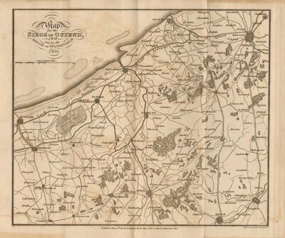 Map for the Siege of Ostende and for the Affair of Wynedale 1708