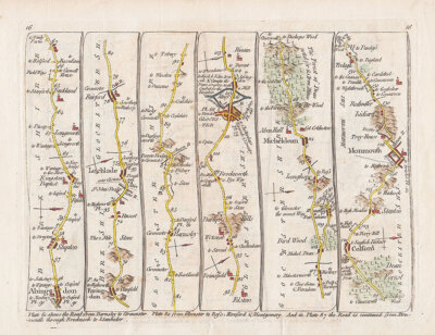 John Senex - The continuation of the Road from London to St Davids