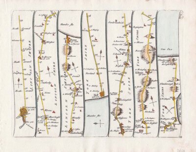 John Senex - London to Flamborough Head