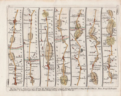 John Senex - The Road from Okeham to Richmond