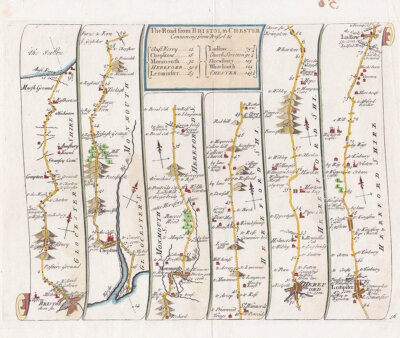 John Senex - The Road from Bristol to Chester 