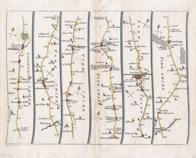 John Senex - The Road from  Barnby Moor to Boroughbridge