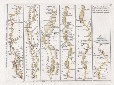 John Senex - Talabont, Cardiganshire to Holywell in Flintshire.