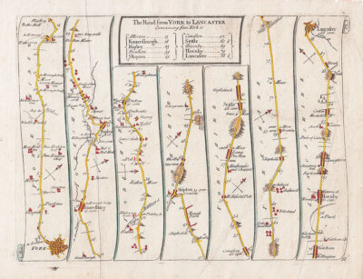 John Senex - The Road from York to Lancaster