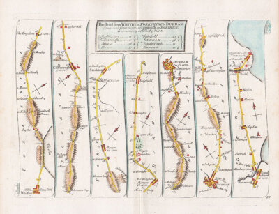 John Senex - The Road from Whitby to Durham