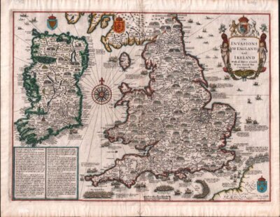 John Speed  -  The Invasions of England and Ireland.