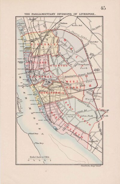Edward Stanford  -  The Parliamentary Divisions of Liverpool
