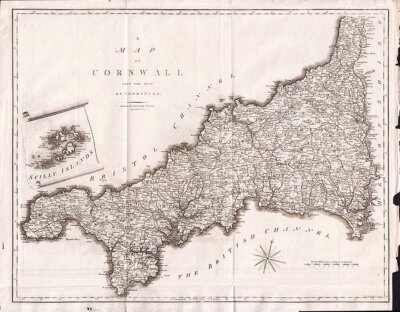 A Map of Cornwall from the best Authorities John Cary and John Stockdale 