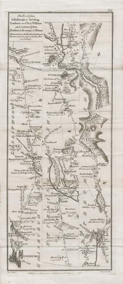 The road from Edinburgh to Stirling Tyndrum and Fort William  
