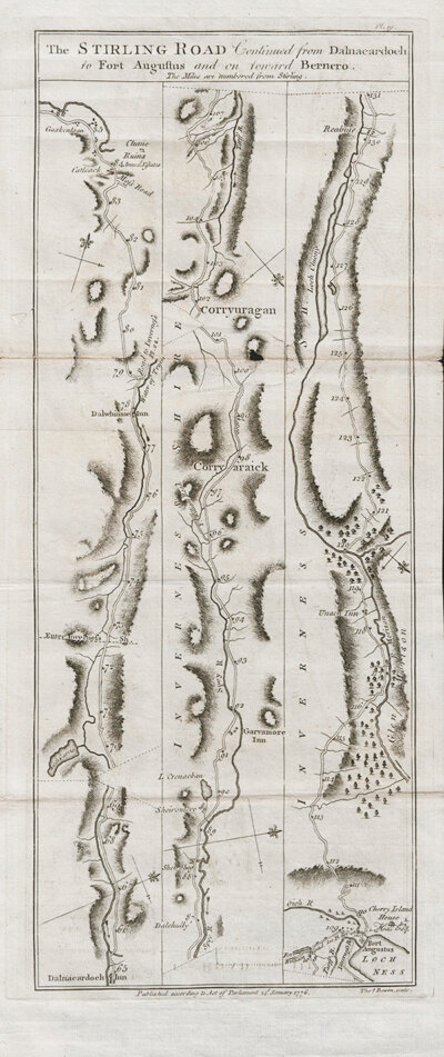 The Stirling road continued from Dalnacardoch to Fort Augustus and on toward Bernero  