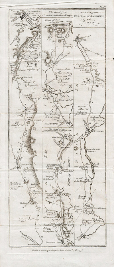 The Road from St Andrews to Woodhaven & Newport; the road from Crail to St Andrews and Cupar  