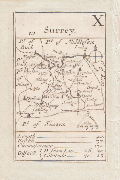 Playing Card Map - Morden/Turpin.