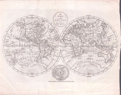 The World including the Discoveries, made by Capt. Cook. 