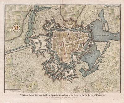 Ypres a strong City and Castle in Flanders restored to the Emperor by the Treaty of Utrecht 