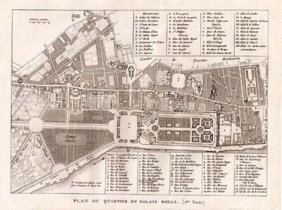 Plan du Quartier du Palais Royal 1ere Partie