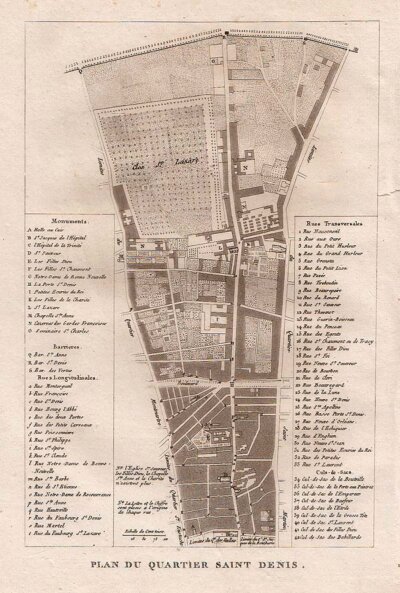 Plan du Quartier Saint Denis