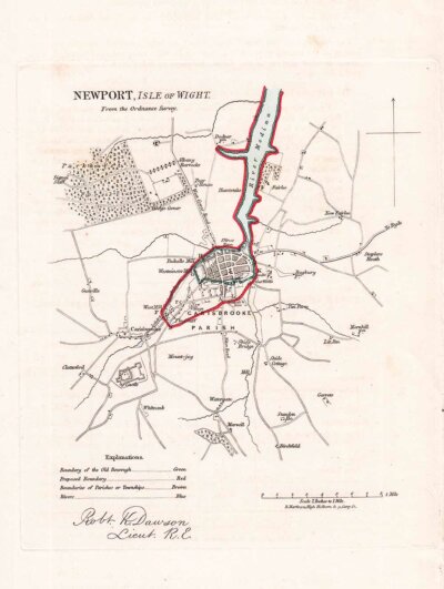 Newport Isle of Wight Town Plan - RK Dawson   