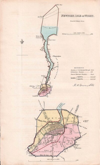 Newport Isle of Wight Town Plan - RK Dawson  