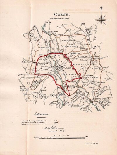 St Asaph Town Plan  -  RK Dawson