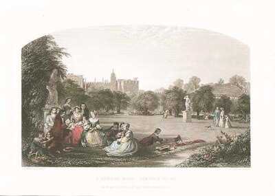 A Summer Noon : Hampton Court  From a picture in the Royal Collection
