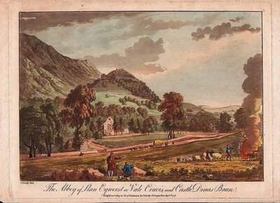 Abbey of Llan Egwerst or Vale Crucis and Castle Dinas Bran  