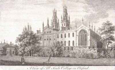 A View of All Souls College in Oxford.