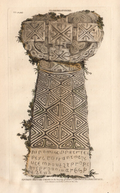 Ancient British Cross in the burying ground of Lantwit Major Church