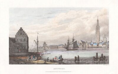 Antwerp.  (antique print)
