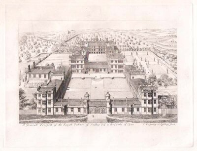 A General Prospect of the Royal Pallace of Audley End in the County odf Essex