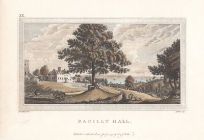 Bagillt Hall.  (antique print)