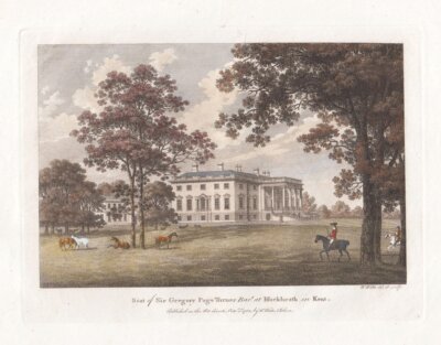 Seat of Sir Gregory Page Turner Bart. at Blackheath in Kent.  (antique print)