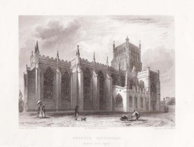 Bristol Cathedral.  North East View.