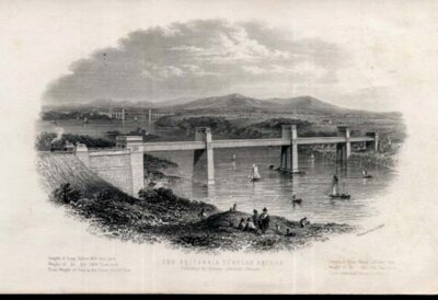 The Britannia Tubular Bridge  (antique prints)