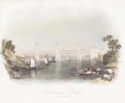 Britannia Bridge (antique prints)